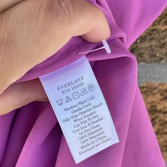Everlane Magenta Japanese GoWeave Picnic Button Front Dress size 4 - Picture 10 of 11